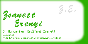 zsanett erenyi business card